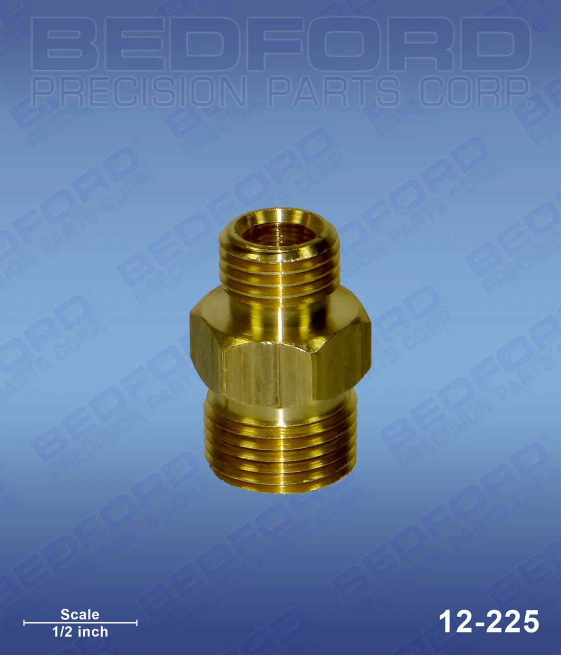 Brass Nipple 1/4" NPS x 3/8" NPS