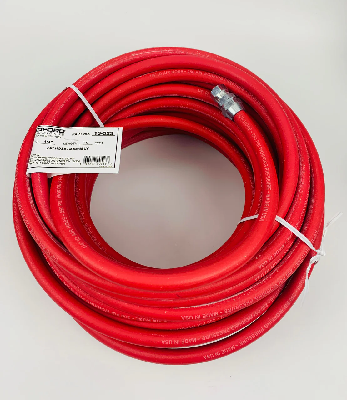 75' x 1/4" Air Hose Assy (Red Smooth)